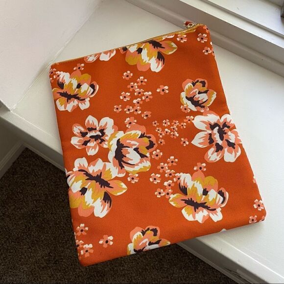 Orange Floral Foldable Purse/Clutch by Rachel Pally, NWOT - Picture 1 of 9